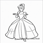 Cinderella's Transformation Moments Coloring Pages 1