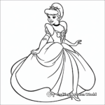Cinderella's Transformation Moments Coloring Pages 4