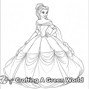 Belle Coloring Pages - Free &amp; Printable!