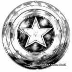 Classic Captain America Shield Coloring Pages 3