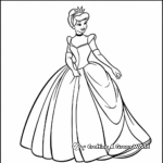 Classic Cinderella Ball Gown Coloring Pages 2