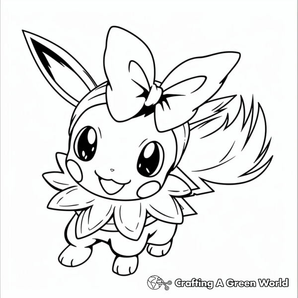 Classic Evie Pokemon Coloring Pages 1