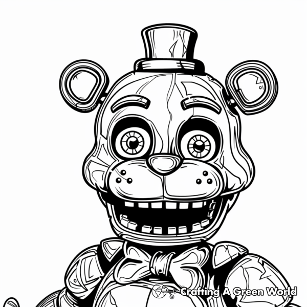 Classic Freddy Fazbear Coloring Pages 1