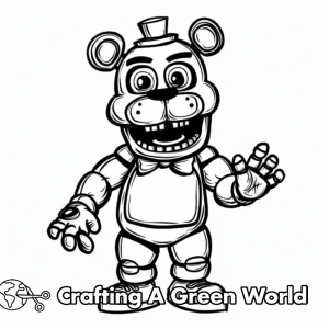 Freddy Fazbear Coloring Pages - Free &amp; Printable!