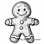 Classic Gingerbread Man Coloring Pages 2