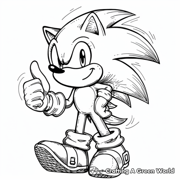 Classic Sonic 2 Character Coloring Pages 1