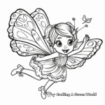 Colorful Butterfly Fairy Coloring Pages 1