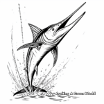 Colorful Sailfish Jumping Out of Water Coloring Pages 3