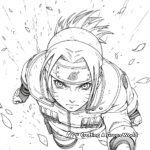 Coloring Pages of Sakura Haruno: The Blossom of Team 7 3