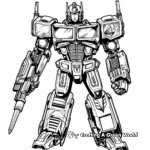 Comic Book Style Optimus Prime Coloring Pages 2