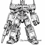 Comic Book Style Optimus Prime Coloring Pages 3