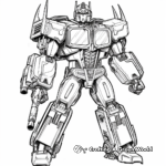 Comic Book Style Optimus Prime Coloring Pages 4
