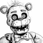 Comic Style Freddy Fazbear Coloring Pages 1