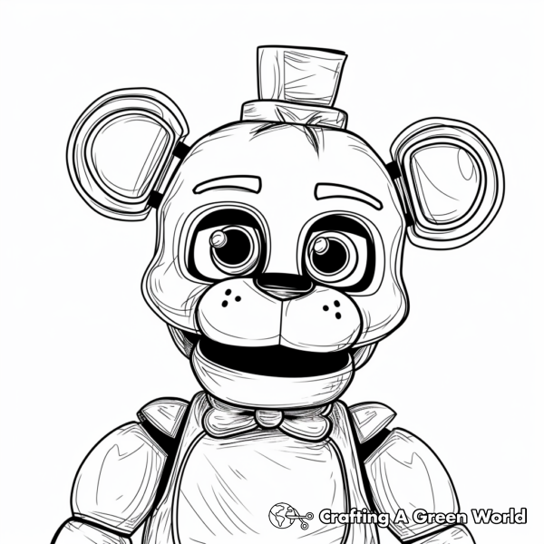 Freddy Fazbear Coloring Pages - Free &amp; Printable!