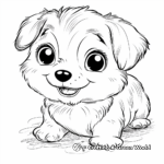 Cute Puppy Coloring Pages 1