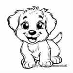 Cute Puppy Coloring Pages 4