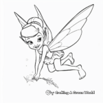 Cute Tinker Bell Fairy Coloring Pages 2