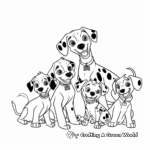 Dalmatian Family Coloring Pages for Kids 2