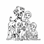 Dalmatian Family Coloring Pages for Kids 3
