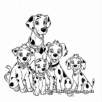 Dalmatian Family Coloring Pages for Kids 4
