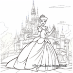 Detailed Cinderella's Castle Coloring Pages for Adults 2