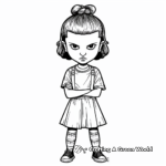 Detailed Eleven from Stranger Things Coloring Pages 3