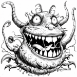 Detailed Jabberwock Monster Coloring Pages for Adults 2
