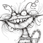Detailed Jabberwock Monster Coloring Pages for Adults 3