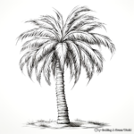 Detailed Palm Tree Coloring Pages for Adults 1