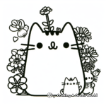 Detailed Pusheen the Cat for Adults Coloring Pages 2