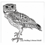 Detailed Spotted Owl Coloring Pages for Adults 2