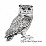 Detailed Spotted Owl Coloring Pages for Adults 3