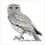 Detailed Spotted Owl Coloring Pages for Adults 4