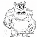 Detailed Sulley Coloring Pages for Adults 4
