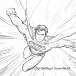 Detailed Superman in Flight Coloring Pages 3