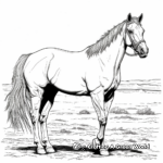 Detailed Thoroughbred Horse Coloring Pages for Adults 4
