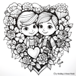Detailed Valentines Coloring Pages for Adults 2