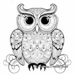 Detailed Wise Old Owl Coloring Pages for Adults 1