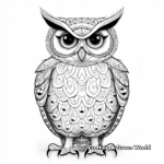 Detailed Wise Old Owl Coloring Pages for Adults 2