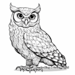 Detailed Wise Old Owl Coloring Pages for Adults 3