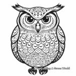 Detailed Wise Old Owl Coloring Pages for Adults 4