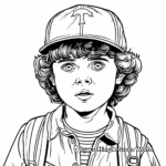 Dustin from Stranger Things Kid-Friendly Coloring Pages 2