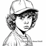 Dustin from Stranger Things Kid-Friendly Coloring Pages 3
