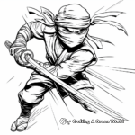 Dynamic Ninja Action Coloring Pages 2