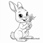 Easter Bunny with Carrot Coloring Sheets 1