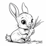 Easter Bunny with Carrot Coloring Sheets 2