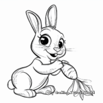 Easter Bunny with Carrot Coloring Sheets 3