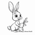 Easter Bunny with Carrot Coloring Sheets 4