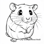 Easy-to-Color Hamster Coloring Pages 2