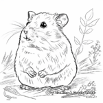 Easy-to-Color Hamster Coloring Pages 3